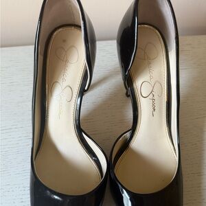 Jessica Simpson Glossy Black Heels
